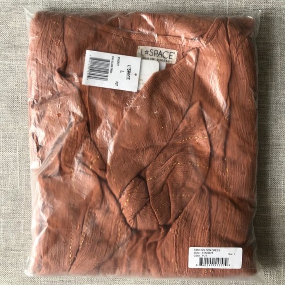 LSPACE Stay Golden Dress (size L) NWT - Picture 8 of 8